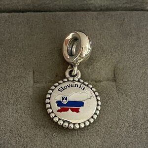 Pandora Slovenia Flag Map Exclusive Charm Pendant